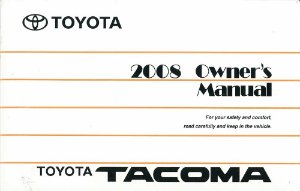 2008 Toyota Tacoma Owner's Manual