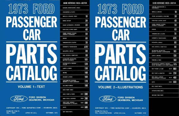 1973 Ford BRONCO Parts Book