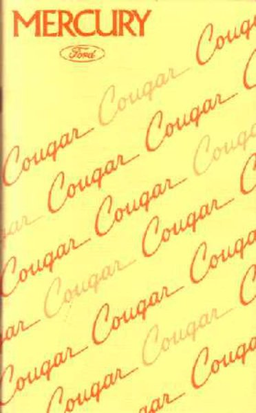 1975 Mercury Cougar Owner's Manual