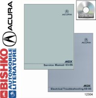 2003–2006 Acura MDX - Includes 2003-2005 MDX ETM manual Factory Shop Service sample image