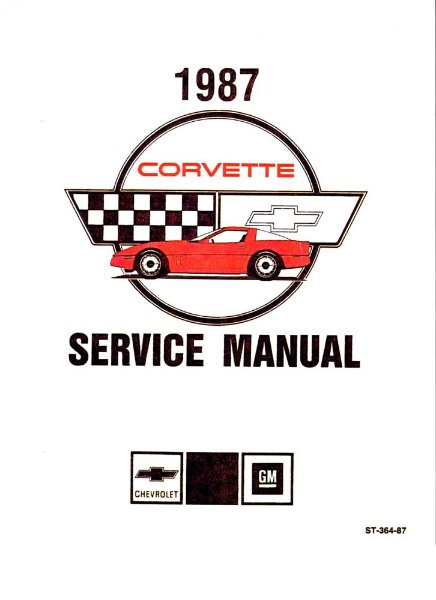 1987 Chevrolet Corvette Factory Shop Service Manual