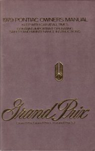 1979 Pontiac Grand Prix, LJ & SJ Owner's Manual
