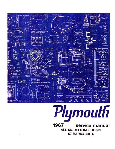 1967 Plymouth ALL MODELS WBARACUDA SUPP Factory Shop Service Manual