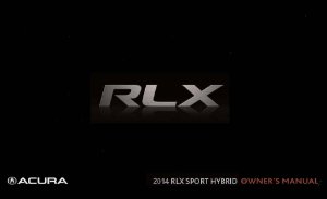 2014 Acura RLX HYBRID Owner's Manual