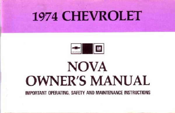 1974 Chevrolet Nova Owner's Manual