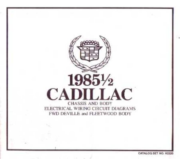 1985 Cadillac Deville, Fleetwood Wiring Diagrams Manual