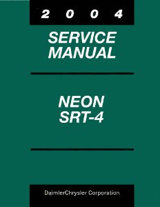 2004 Dodge Neon, SRT-4 Factory Shop Service Manual