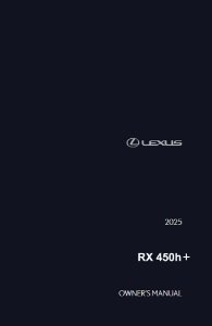 2025 Lexus RX 450H+ Owner's Manual