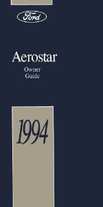 1994 Ford Aerostar Owner's Manual