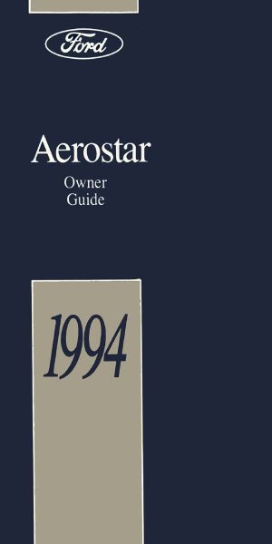 1994 Ford Aerostar Owner's Manual