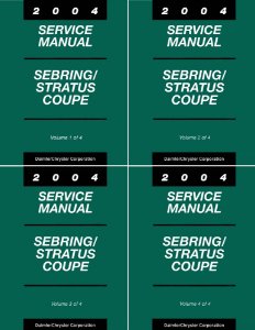 2004 Chrysler Sebring, Stratus Coupe Factory Shop Service Manual