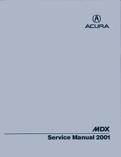 2001 Acura MDX Factory Shop Service Manual