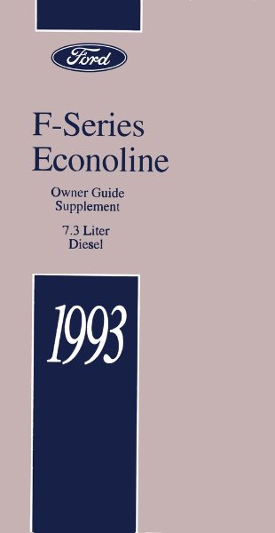 1993 Ford F-150, F-250, F-350 Owner's Manual