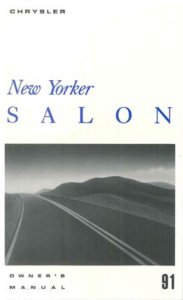 1991 Chrysler New Yorker Salon Owner's Manual