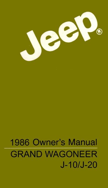 1986 Jeep Grand Wagoneer Owner's Manual