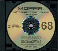 1968 MOPAR (CHRYSLER, PLYMOUTH & DODGE) Body & Chassis, Text & Illustration Part Book sample image