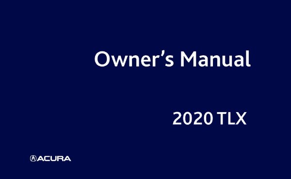 2020 Acura TLX Owner's Manual