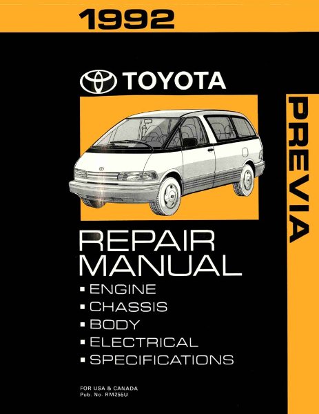 1992 Toyota Previa Shop Service Repair Manual