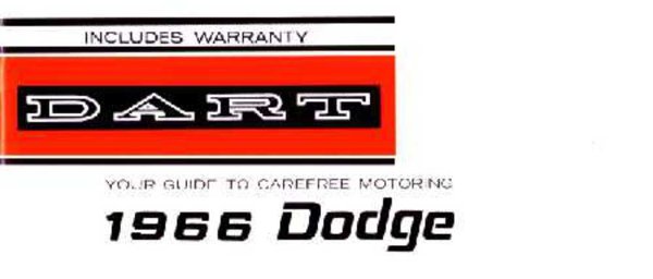 1966 Dodge Dart Owner's Manual