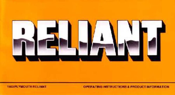 1983 Plymouth Reliant Owner's Manual