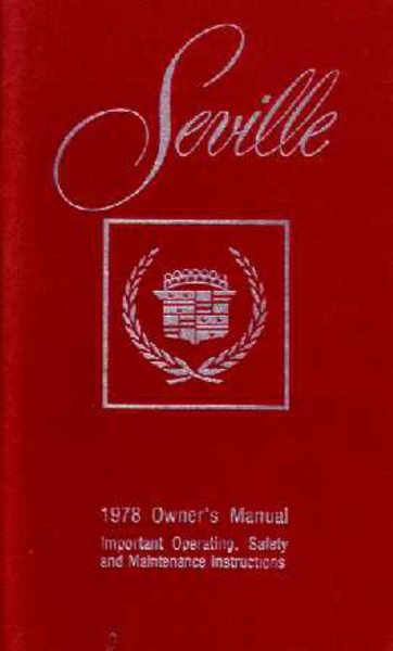 1978 Cadillac Seville Owner's Manual