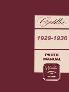 1929–1936 Cadillac All Models Parts Book