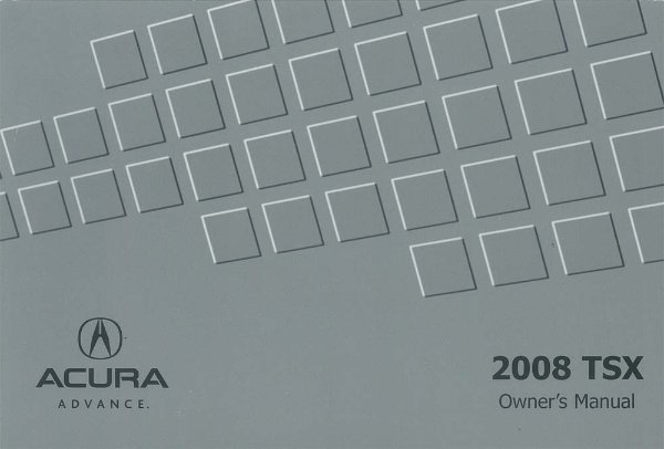 2008 Acura TSX Owner's Manual