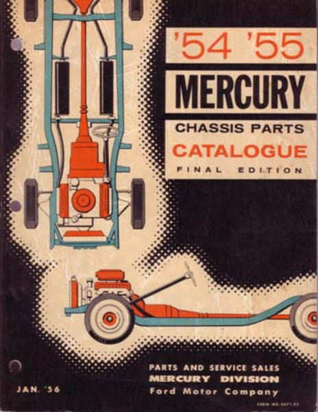 1954–1955 Mercury ALL MODELS - CHASSIS Parts Book