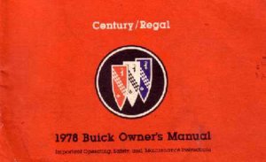 1978 Buick Century, Regal Owner's Manual