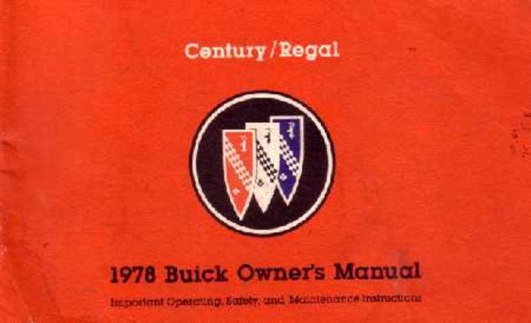 1978 Buick Century, Regal Owner's Manual