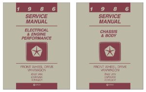 1986 Dodge Caravan, Voyager Factory Shop Service Manual