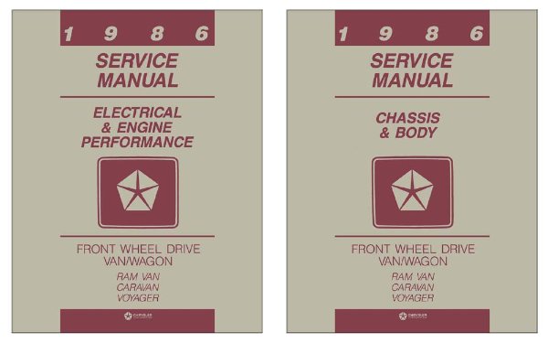 1986 Dodge Caravan, Voyager Factory Shop Service Manual