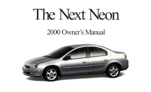 2000 Chrysler Neon Owner's Manual