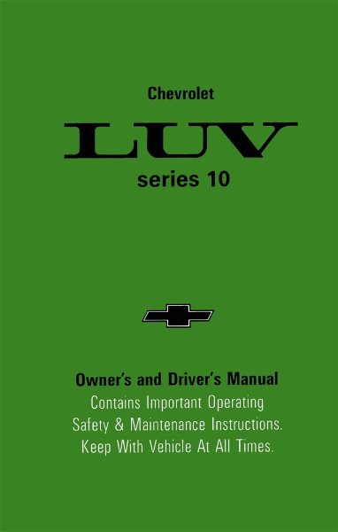 1980 Chevrolet LUV Truck Owner's Manual