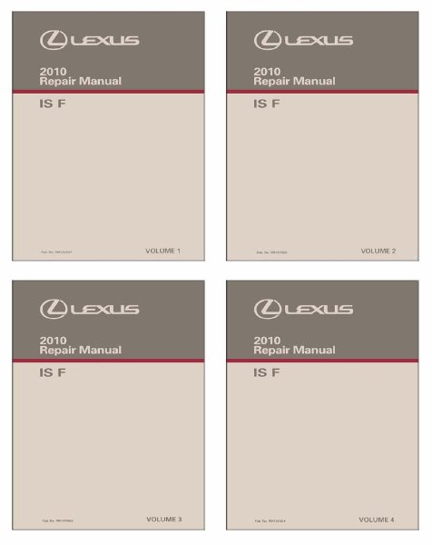 2010 Lexus IS F Factory Shop Service Manual