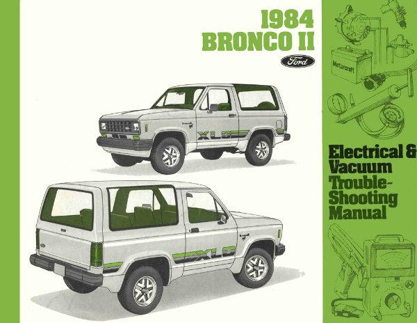 1984 Ford Truck Bronco II Wiring Diagrams Manual
