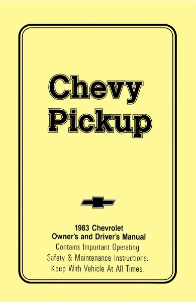 1983 Chevrolet Pickup Owner's Manual