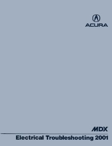 2001 Acura MDX Electrical Troubleshooting, ETM Wiring Diagrams Manual