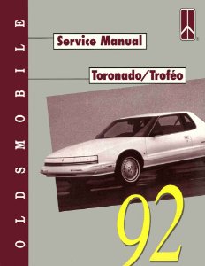 1992 Oldsmobile Toronado, Trofeo Factory Shop Service Manual