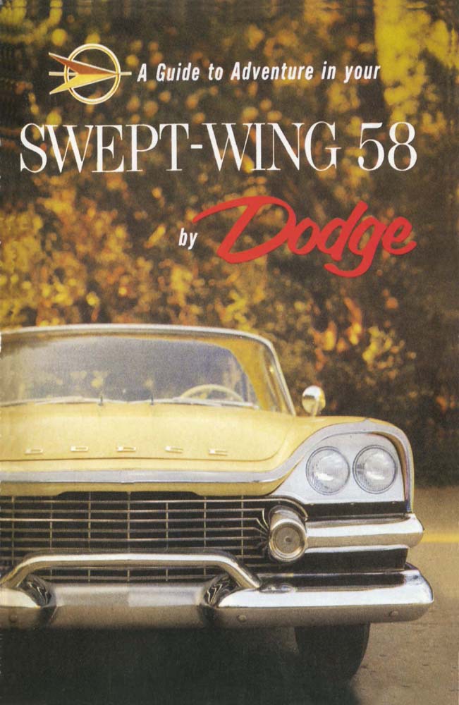 1958 Dodge Swept-Wing Owners Manual User Guide
