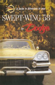 1958 Dodge Swept-Wing Owner's Manual