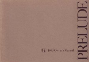 1995 Honda Prelude Owner's Manual