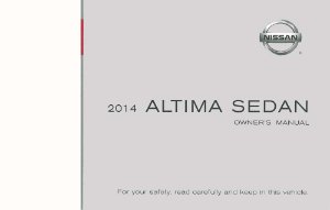 2014 Nissan Altima Sedan Owner's Manual