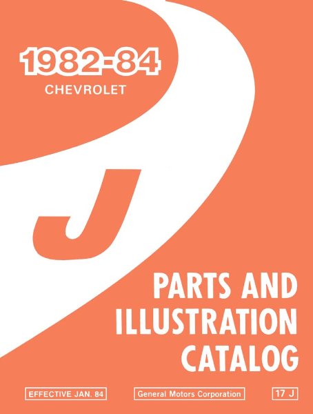 1982 1983 1984 Chevrolet Cavalier Parts Numbers Book List Guide Interchange