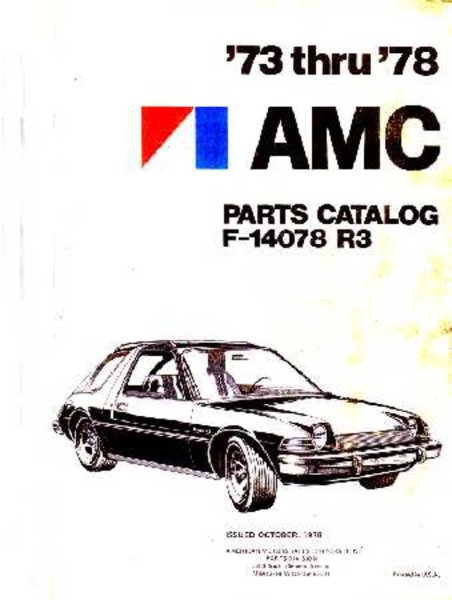 1973–1978 AMC All Models Parts Book