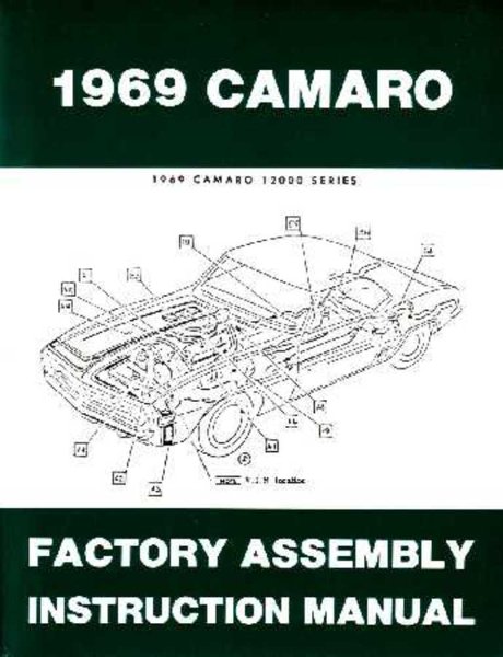 1969 Chevrolet Camaro Assembly Manual Book Rebuild Instruction Illustrations