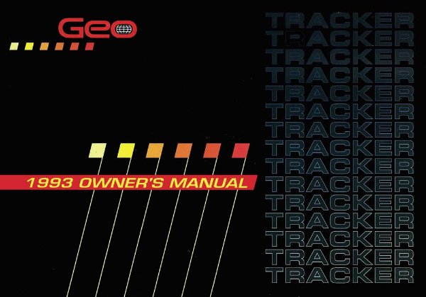 1993 Chevrolet Geo Tracker Owner's Manual