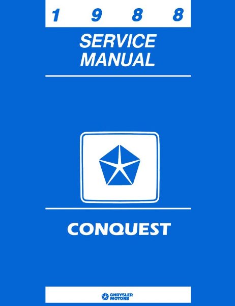 1988 Chrysler Conquest Factory Shop Service Manual