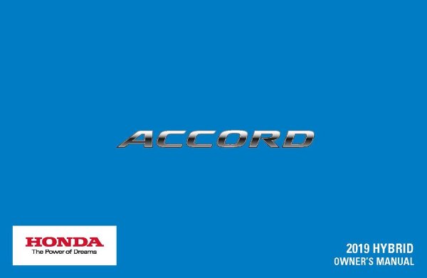 2019 Honda Accord Hybrid Owner's Manual
