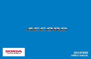 2019 Honda Accord Hybrid Owner's Manual